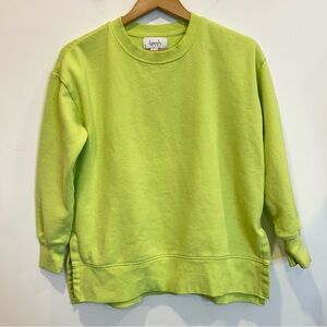 Kersh Neon Green Oversized Crewneck Sweatshirt